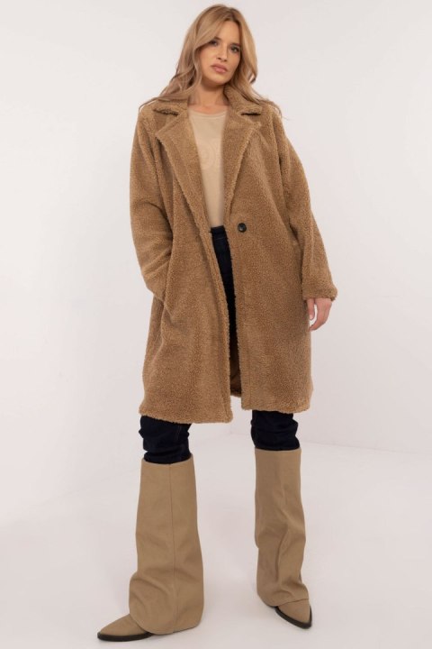 Płaszcz Damski Model DHJ-PL-19991.93 Camel - Italy Moda - uniwersalny Płaszcz Damski Model DHJ-PL-19991.93 Camel - Italy Moda - uniwersalny