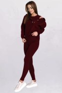 Spodnie Komplet Model FI763 Bordo - Fasardi - XL Spodnie Komplet Model FI763 Bordo - Fasardi - XL