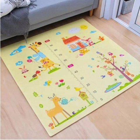 Gruba mata piankowa Eva duże puzzle pankowe 120x120x 1cm 4szt miarka EM2001 Gruba mata piankowa Eva duże puzzle pankowe 120x120x 1cm 4szt miarka EM2001
