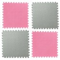 Gruba mata piankowa Eva duże puzzle piankowe XXL 120x120x 1cm 4szt EM1002RS Gruba mata piankowa Eva duże puzzle piankowe XXL 120x120x 1cm 4szt EM1002RS