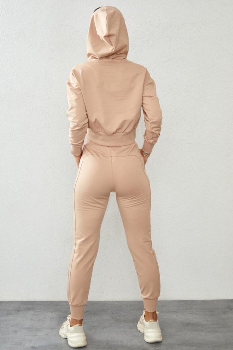 Spodnie Komplet Model FI718 Beige - Fasardi - M Spodnie Komplet Model FI718 Beige - Fasardi - M