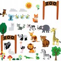 Tablica filcowa zabawka filcowa mata na rzepy zoo F22 Tablica filcowa zabawka filcowa mata na rzepy zoo F22