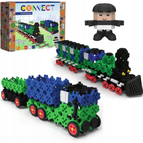 Zestaw klocków Connect 2w1: Pociąg / Ciężarówka z przyczepą Trefl 61976 Zestaw klocków Connect 2w1: Pociąg / Ciężarówka z przyczepą Trefl 61976
