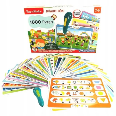 Clementoni pióro 1000 pytan 3-6 przedszkolaka 50653 Clementoni pióro 1000 pytan 3-6 przedszkolaka 50653