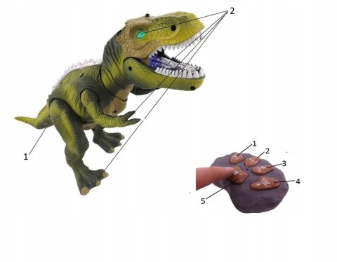 Dinozaur T-rex pilot dźwięk światła f161 Dinozaur T-rex pilot dźwięk światła f161