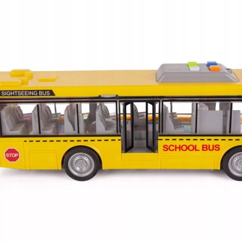 Duży szkolny autobus otwierane drzwi dźwięki światła 1:16 3+ WY910A Duży szkolny autobus otwierane drzwi dźwięki światła 1:16 3+ WY910A
