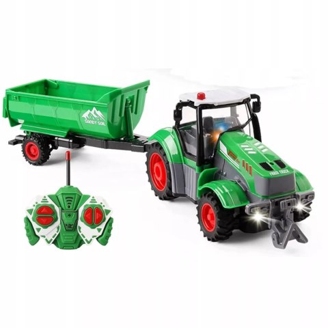 TRAKTOR Z PRZYCZEPĄ ZDALNIE STEROWANY AKUMULATOR ŁADOWARKA 9877-14 TRAKTOR Z PRZYCZEPĄ ZDALNIE STEROWANY AKUMULATOR ŁADOWARKA 9877-14
