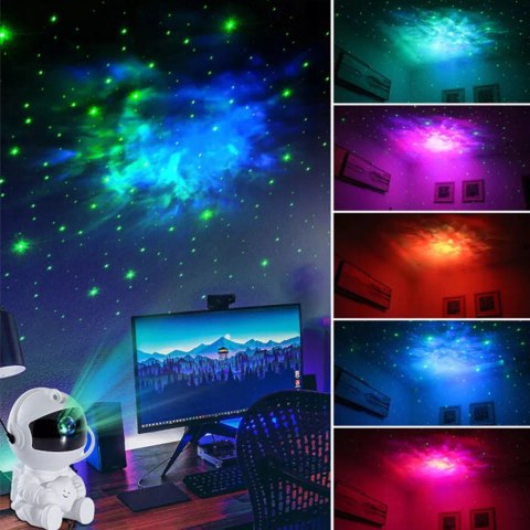 LAMPKA LED PROJEKTOR RZUTNIK GWIAZD NIEBA ASTRONAUTA DLA DZIECI PILOT A2778 LAMPKA LED PROJEKTOR RZUTNIK GWIAZD NIEBA ASTRONAUTA DLA DZIECI PILOT A2778