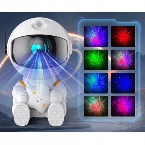 LAMPKA LED PROJEKTOR RZUTNIK GWIAZD NIEBA ASTRONAUTA DLA DZIECI PILOT A2778 LAMPKA LED PROJEKTOR RZUTNIK GWIAZD NIEBA ASTRONAUTA DLA DZIECI PILOT A2778