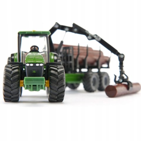Siku Farmer Traktor z przyczepą leśną metal model 1:50 S1954 Siku Farmer Traktor z przyczepą leśną metal model 1:50 S1954