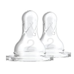 Smoczki 2 standard silicon 2 szt 3m+ DR BROWNS