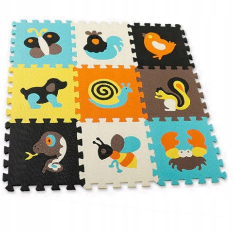 Grube Puzzle piankowe mata eva 9 szt zwierzątka 38 Grube Puzzle piankowe mata eva 9 szt zwierzątka 38
