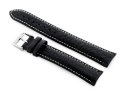 Pasek skórzany do zegarka W05XL czarny/białe - 20mm Pasek skórzany do zegarka W05XL czarny/białe - 20mm