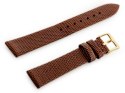 Pasek skórzany do zegarka W107 - brązowy/zł. 20mm Pasek skórzany do zegarka W107 - brązowy/zł. 20mm