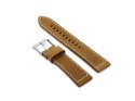 Pasek skórzany do zegarka W25 - camel/białe - 20mm Pasek skórzany do zegarka W25 - camel/białe - 20mm