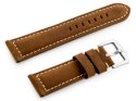 Pasek skórzany do zegarka W29 - ciemny brąz 24mm Pasek skórzany do zegarka W29 - ciemny brąz 24mm