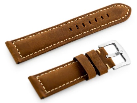 Pasek skórzany do zegarka W29 - ciemny brąz 24mm Pasek skórzany do zegarka W29 - ciemny brąz 24mm