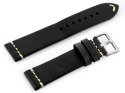 Pasek skórzany do zegarka W32 - czarny - 24mm Pasek skórzany do zegarka W32 - czarny - 24mm