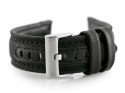 Pasek skórzany do zegarka W34 - PREMIUM - czarny/czarne - 26mm Pasek skórzany do zegarka W34 - PREMIUM - czarny/czarne - 26mm