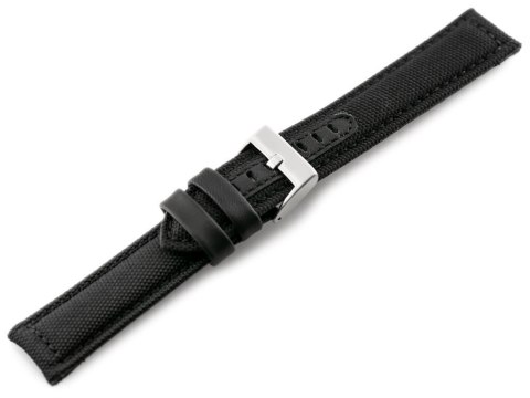Pasek skórzany do zegarka W34 - PREMIUM - czarny/czarne - 26mm Pasek skórzany do zegarka W34 - PREMIUM - czarny/czarne - 26mm
