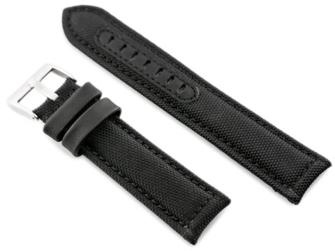 Pasek skórzany do zegarka W34 - PREMIUM - czarny/czarne - 26mm Pasek skórzany do zegarka W34 - PREMIUM - czarny/czarne - 26mm