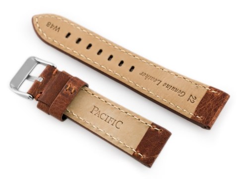 Pasek skórzany do zegarka W48 - PREMIUM - ciemnobrązowy I - 22mm Pasek skórzany do zegarka W48 - PREMIUM - ciemnobrązowy I - 22mm