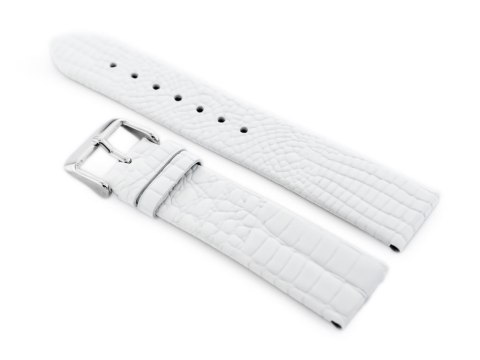 Pasek skórzany do zegarka W57 - biały - 22mm Pasek skórzany do zegarka W57 - biały - 22mm