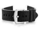 Pasek skórzany do zegarka W72 - czarny/czarna 20mm Pasek skórzany do zegarka W72 - czarny/czarna 20mm