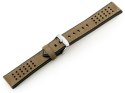 Pasek skórzany do zegarka W80 beżowy/czarny - 20mm Pasek skórzany do zegarka W80 beżowy/czarny - 20mm