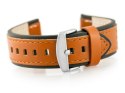 Pasek skórzany do zegarka W80 brązowo/czarny 20mm Pasek skórzany do zegarka W80 brązowo/czarny 20mm