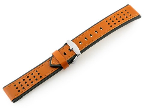 Pasek skórzany do zegarka W80 brązowo/czarny 20mm Pasek skórzany do zegarka W80 brązowo/czarny 20mm