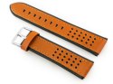 Pasek skórzany do zegarka W80 brązowy/czarny 24mm Pasek skórzany do zegarka W80 brązowy/czarny 24mm