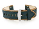 Pasek skórzany do zegarka W80 granatowy/brąz 24mm Pasek skórzany do zegarka W80 granatowy/brąz 24mm