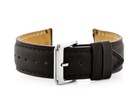 Pasek skórzany do zegarka W89 ciemny brąz - 20mm Pasek skórzany do zegarka W89 ciemny brąz - 20mm