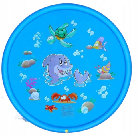 Brodzik letnia mata wodna fontanna 100cm zraszacz delfin ślizgawka 1655 Brodzik letnia mata wodna fontanna 100cm zraszacz delfin ślizgawka 1655