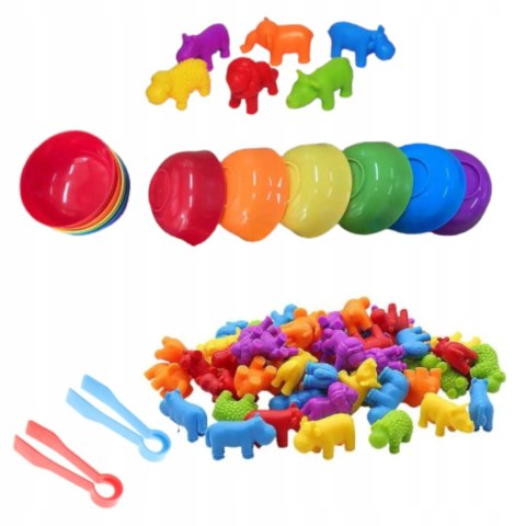 Gumowe zwierzęta gra sorter montesorri 2188-18 Gumowe zwierzęta gra sorter montesorri 2188-18