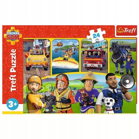 Puzzle 24 MAXI 24 elementy Strażak Sam i przyjaciele Trefl 14356 Puzzle 24 MAXI 24 elementy Strażak Sam i przyjaciele Trefl 14356