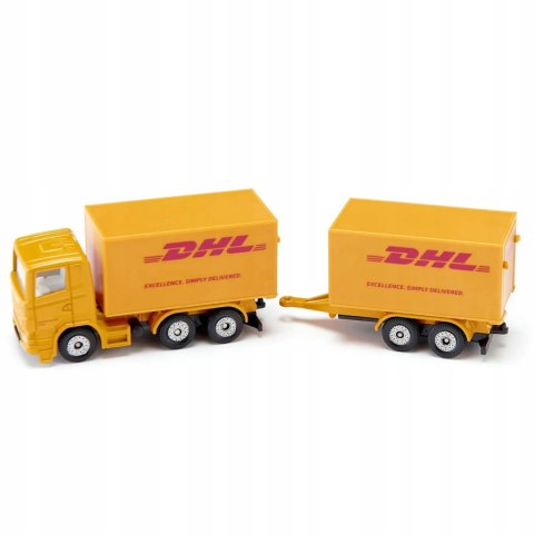 Siku ciężarówka przyczepą DHL kurier model metal skala S1694 Siku ciężarówka przyczepą DHL kurier model metal skala S1694
