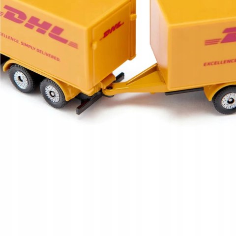 Siku ciężarówka przyczepą DHL kurier model metal skala S1694 Siku ciężarówka przyczepą DHL kurier model metal skala S1694