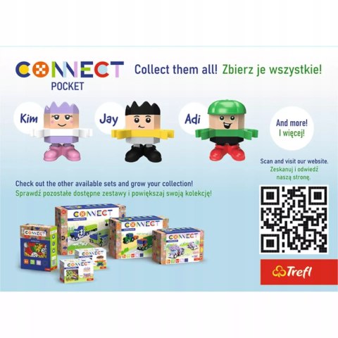 Zestaw klocków Connect - Pocket Boy: Mat 35 elementów 4+ Trefl 62005 Zestaw klocków Connect - Pocket Boy: Mat 35 elementów 4+ Trefl 62005