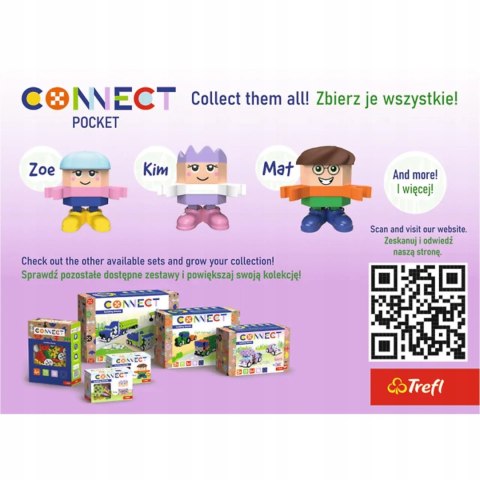 Zestaw klocków Connect - Pocket Girl: Bea 35 elementów 4+ Trefl 62004 Zestaw klocków Connect - Pocket Girl: Bea 35 elementów 4+ Trefl 62004