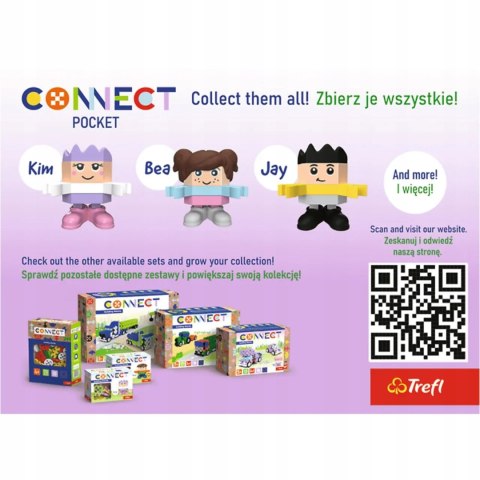 Zestaw klocków Connect - Pocket Girl: Zoe 35 elementów 4+ Trefl 61980 Zestaw klocków Connect - Pocket Girl: Zoe 35 elementów 4+ Trefl 61980