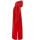 Ciepła bluza damska dresowa Oversize Sukienka Bawełniana Kaptur (Czerwony) Ciepła bluza damska dresowa Oversize Sukienka Bawełniana Kaptur (Czerwony)