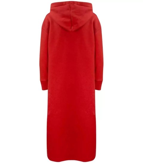 Ciepła bluza damska dresowa Oversize Sukienka Bawełniana Kaptur (Czerwony) Ciepła bluza damska dresowa Oversize Sukienka Bawełniana Kaptur (Czerwony)
