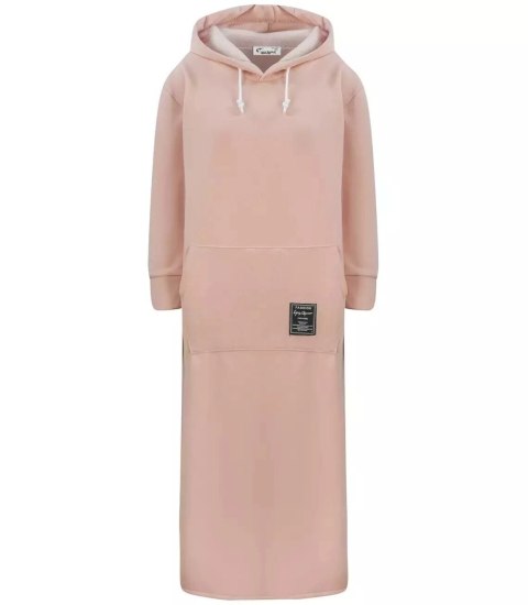 Ciepła bluza damska dresowa Oversize Sukienka Bawełniana Kaptur (Różowy) Ciepła bluza damska dresowa Oversize Sukienka Bawełniana Kaptur (Różowy)