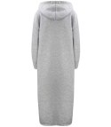 Ciepła bluza damska dresowa Oversize Sukienka Bawełniana Kaptur (Szary) Ciepła bluza damska dresowa Oversize Sukienka Bawełniana Kaptur (Szary)