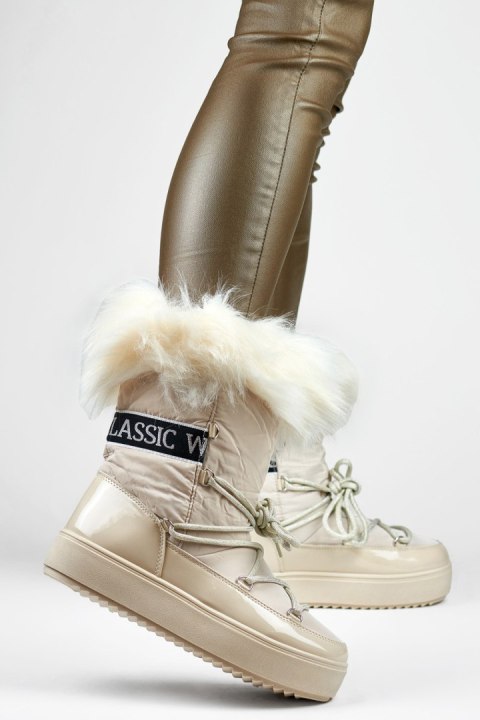 Śniegowce Model 5705-4BE Beige - PRIMO - 39 Śniegowce Model 5705-4BE Beige - PRIMO - 39