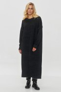 Sukienka Model S149 Black Melange - Makadamia - uniwersalny Sukienka Model S149 Black Melange - Makadamia - uniwersalny