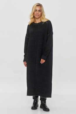 Sukienka Model S149 Black Melange - Makadamia - uniwersalny
