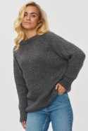 Sweter Damski Model S150 Grafit Melange - Makadamia - uniwersalny Sweter Damski Model S150 Grafit Melange - Makadamia - uniwersalny